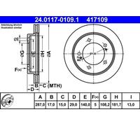 ATE 24.0117-0109.1 Brake disc