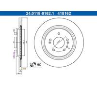 ATE 24.0118-0162.1 Brake disc