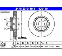 ATE 24.0120-0140.1 Brake disc