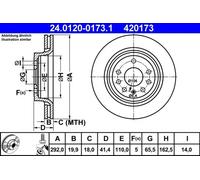 ATE 24.0120-0173.1 Brake disc