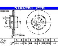 ATE 24.0120-0219.1 Brake disc