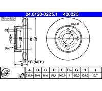 Front Brake Disc for Suzuki Nissan:PIXO,ALTO 40206-4A00G 55311-M68K10