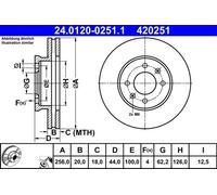 ATE 24.0120-0251.1 Brake disc