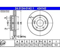 ATE 24.0124-0142.1 Brake disc