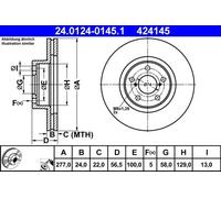 ATE Brake disc 24.0124-0145.1 277,0 24,0 5 100,0 Vented Coated SUBARU: Impreza II Saloon, Legacy 4, Impreza III Hatchback, TOYOTA: GT86 Coupe