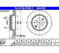 ATE 24.0124-0185.1 Brake disc