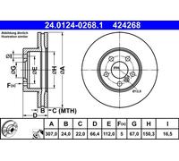 ATE 24.0124-0268.1 Brake disc
