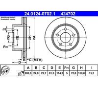 ATE 24.0124-0702.1 Brake disc