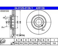 ATE Brake disc 24.0125-0136.1