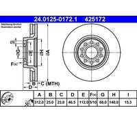 Front Brake Disc VW Skoda:PASSAT,SUPERB I 1 4B0615301C 4B0615301C