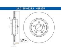ATE 24.0125-0225.1 Brake disc