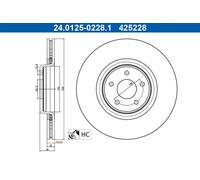 ATE 24.0125-0228.1 Brake disc