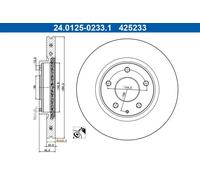 ATE 24.0125-0233.1 Brake disc