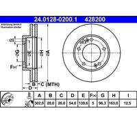ATE 24.0128-0200.1 Brake disc