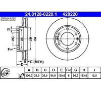 ATE 24.0128-0220.1 Brake disc