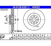 ATE 24.0128-0301.1 Brake disc