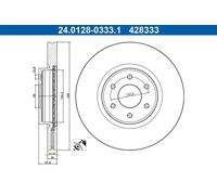 ATE 24.0128-0333.1 Brake disc