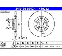 ATE 24.0130-0242.1 Brake disc