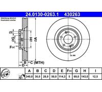 ATE 24.0130-0263.1 Brake disc