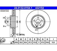 Brake Disc MERCEDES-BENZ E-CLASS E 500 4-matic 24.0132-0154.1 (1 pcs)