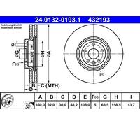 ATE 24.0132-0193.1 Brake disc