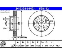 ATE 24.0328-0142.1 Brake disc