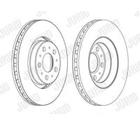 2x Brake disc Vented 562173JC-1 JURID for VOLVO V70 S80 I XC70 I Cross Country