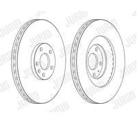 2x Brake disc Vented 562389JC-1 JURID for AUDI A4 B6 A4 B6 Avant A4 B7