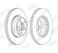 2x Brake disc Vented 562401JC-1 JURID for BMW 7 5 Touring 6 6 Convertible