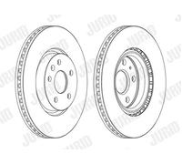 2x Brake disc Vented 562464JC-1 JURID for SAAB OPEL