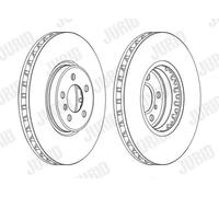 2x Brake disc Vented 562522JC-1 JURID for BMW X5 X6