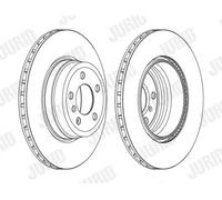 2x Brake disc Vented 562523JC-1 JURID for BMW X6 X5