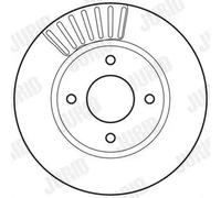 2x Brake disc Vented 562811JC JURID for NISSAN CUBE TIIDA Hatchback TIIDA Saloon