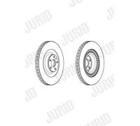 2x Jurid 562946JC-1 Brake Discs Front 385mm Fits Audi A6 06-11