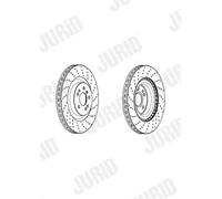 1 x Jurid Brake Disc Front Vented Fits Mercedes ML250 ML350 W166 03/12 - 12/15