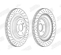2x Brake disc Vented 563017JC JURID for MERCEDES-BENZ M-CLASS GL-CLASS