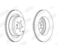 2x Brake disc Vented 563023JC-1 JURID for LAND ROVER RANGE ROVER Mk III