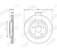 JURID 563582JC Brake disc