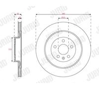 2x Brake disc Vented 563630JC JURID for VOLVO XC90 II XC40 C40