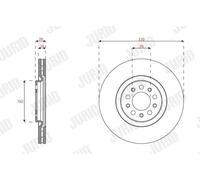 2x Brake disc Vented 563683JC-1 JURID for JEEP RENEGADE SUV COMPASS