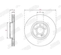 2x Brake disc Vented 563754JC-1 JURID for MERCEDES-BENZ A-CLASS A-CLASS Saloon