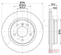 2x Brake disc Vented 610109C JAPKO for BMW 3 3 Coupe 3 Touring 3 Convertible