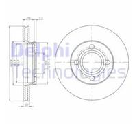 DELPHI BG2272 Brake disc