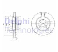 2x Brake disc Vented BG2347 DELPHI for BMW 3 3 Touring Z1 Roadster 3 Convertible
