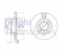 2x Brake disc Vented BG2372 DELPHI for MERCEDES-BENZ S-CLASS S-CLASS Coupe