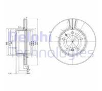 DELPHI BG2433 Brake disc
