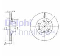 2x Brake disc Vented BG2524 DELPHI for OPEL ISUZU
