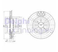 2x Brake disc Vented BG2617 DELPHI for ALFA ROMEO FIAT LANCIA