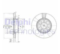 2x Brake disc Vented BG2719 DELPHI for VOLVO 740 760 740 Kombi 940 940 Kombi 960