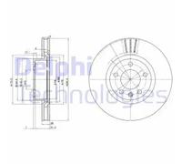 2x Brake disc Vented BG2742 DELPHI for OPEL SENATOR B OMEGA B OMEGA B Estate